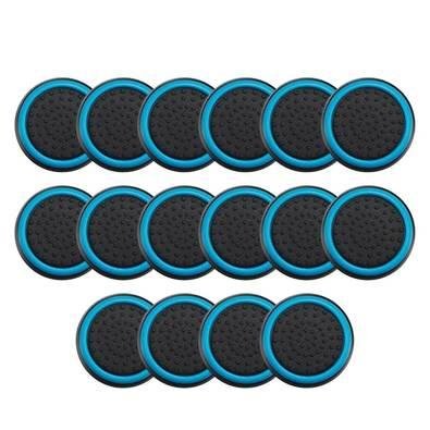 8 Pares De Grips P/ Controle Anti Derrapante Silicone Botão Analógico Do Joystick Cor: Azul Claro.