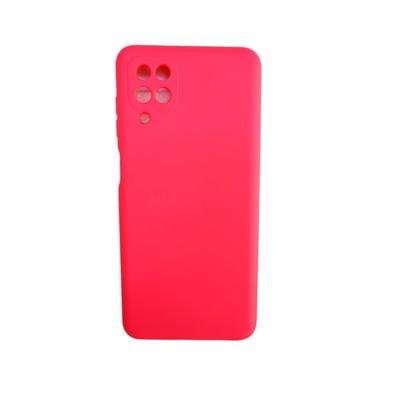 Capa Capinha Case Aveludada Compatível A12 Samsung Tela 6.5" Cor:vermelho Escuro