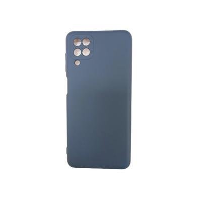Capa Capinha Case Aveludada Compatível A12 Samsung Tela 6.5" Cor:azul Escuro