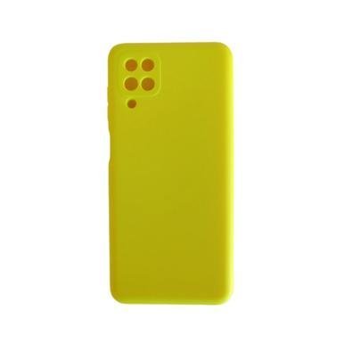 Capa Capinha Case Aveludada Compatível A12 Samsung Tela 6.5" Cor:amarelo