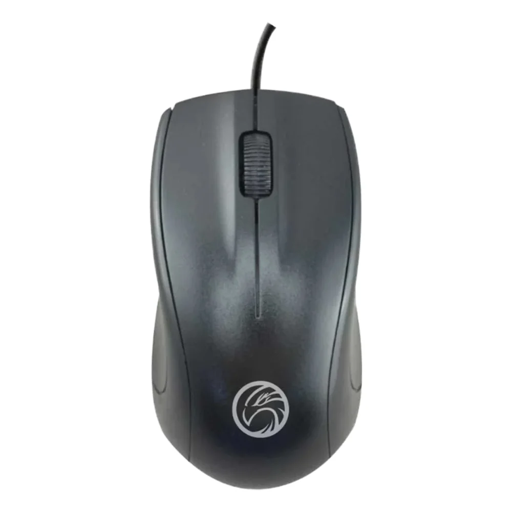 Mouse Brazil PC, USB, 1000 DPI, Preto - BPC-M201