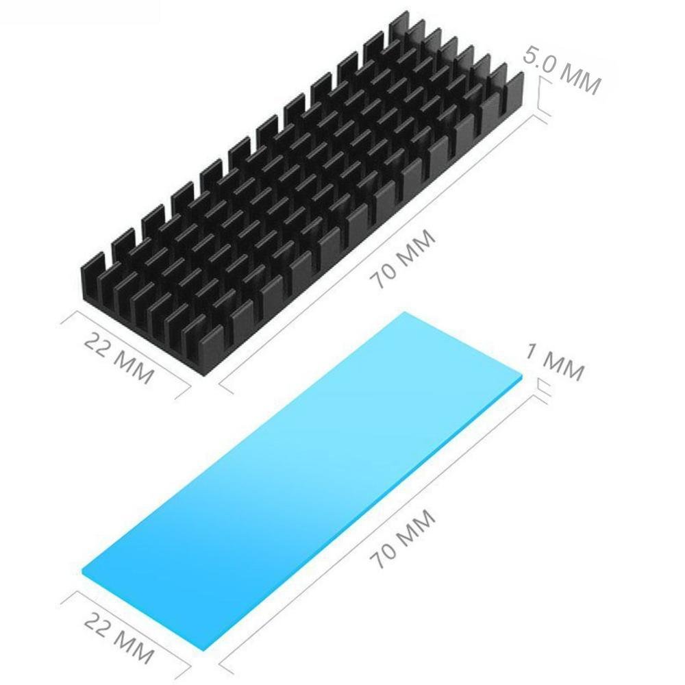 Dissipador Ctech Para SSD M2 NVME, NGFF, 2280mm, 6mm, Alumínio, Thermalpad, PC, Notebook e PS5, Preto Dissipador Ctech Para SSD M2 NVME, NGFF, 2280mm, 6mm, Alumínio, Thermalpad, PC, Notebook e PS5, Preto