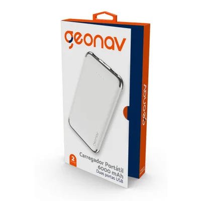 Carregador Portátil Branco 6.000 Mah 1 Un Geonav