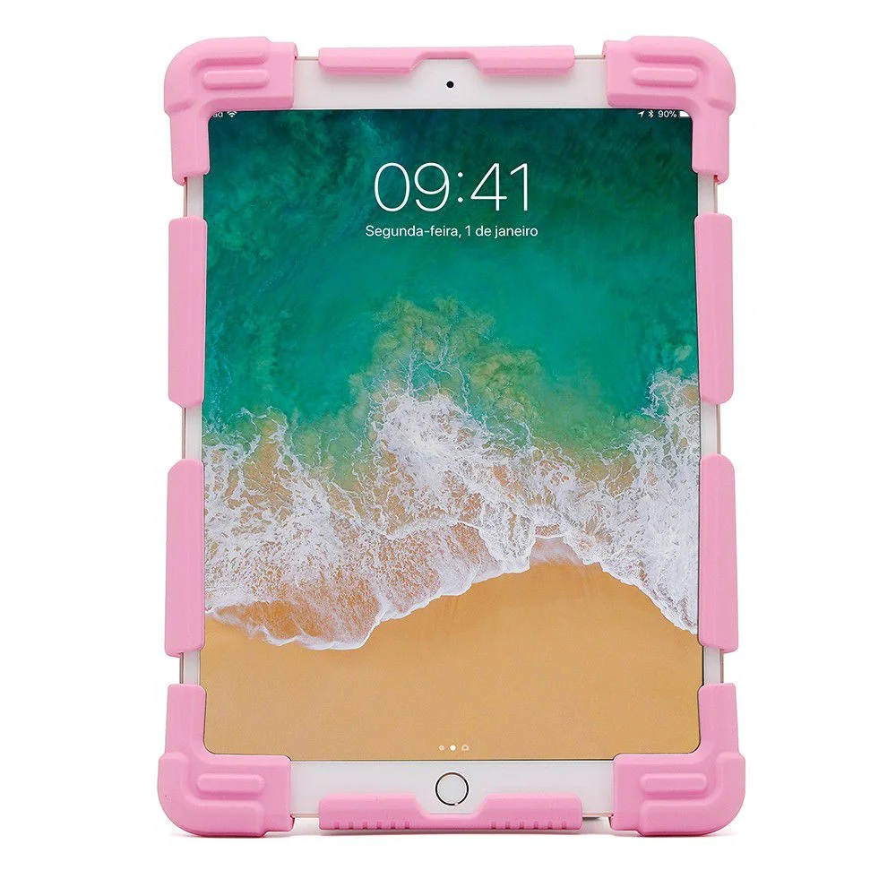 Imagem 4 de 5 do produto Capa Universal De Silicone Para Tablet 7"-7.9" Rosa Un779p Geonav