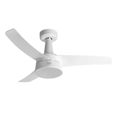 Ventilador De Teto Philco PVT07B Easy Fitting Remoto, 3 Em 1, Branco, 127V