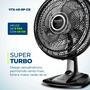 Ventilador De Mesa Mondial Turbo, 8 Pás, 40 Cm, Vtx-40-8p-cr, 127v, Preto/Prata