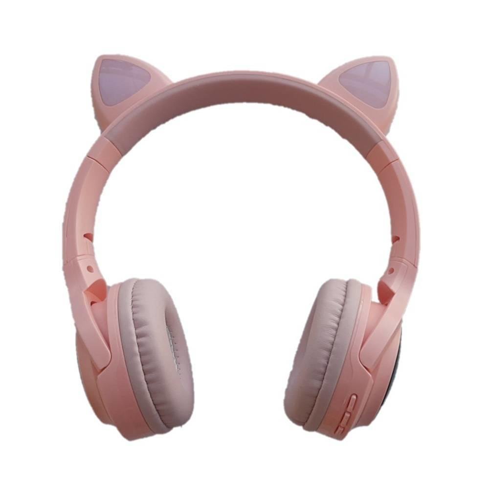 Headset Fone De Ouvido Bluetooth Led Orelha Gato