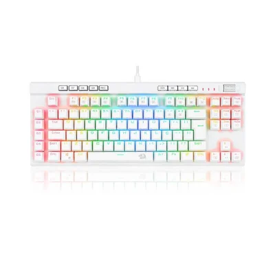 Teclado Óptico Gamer Redragon Magic-wand Pro, RGB, Branco, Switch Azul, ABNT2