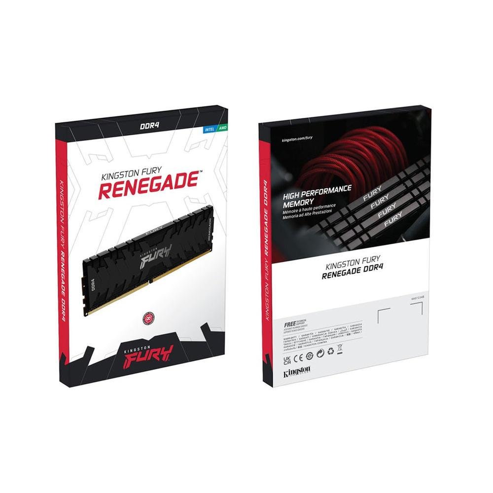 Imagem 2 de 5 do produto Memória Kingston Gamer Fury Renegade, 16GB, 3600MHz, DDR4, CL16 - KF436C16RB1/16