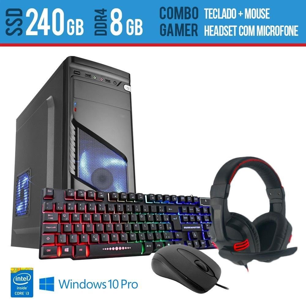 PC Gamer Megaview, Intel i3-10100F, 8GB, SSD 240 GForce, GT210-1GB, Windows 10 Pro, Teclado e Mouse e Headset P2 - view 2