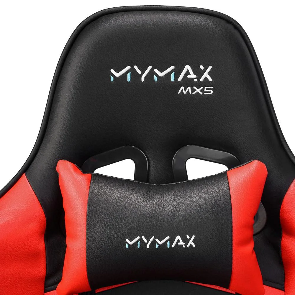 Imagem 2 de 5 do produto Cadeira Gamer Mymax Mx5, Até 150 Kg, Giratória, Preta e Vermelha