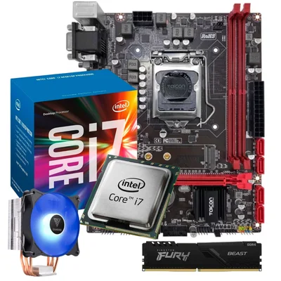 Intel cpu 6個セット Kit Intel Core I7 6 Geraço Oem H110 Memória 16GB