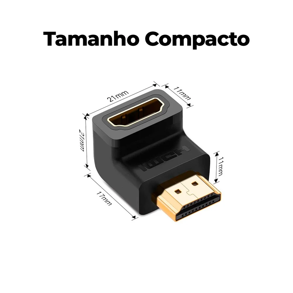 Imagem 4 de 5 do produto Ugreen Adaptador Conector 90 Hdmi 90º Down Baixo