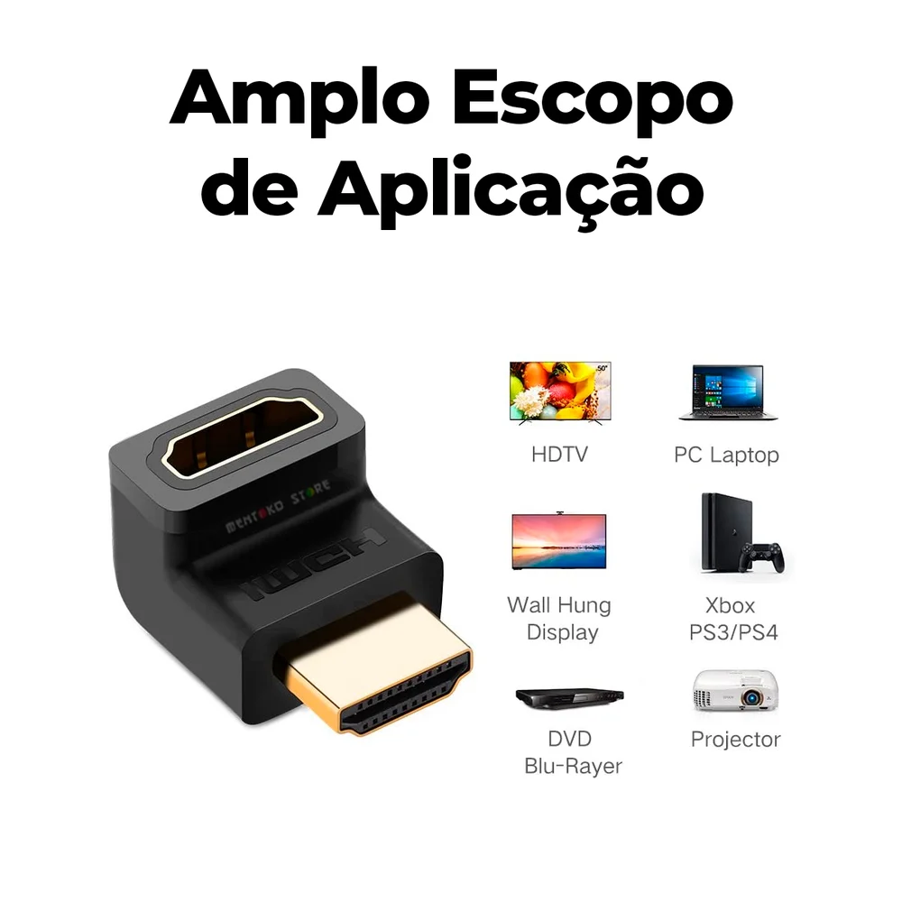 Imagem 5 de 5 do produto Adaptador Conector 90 HDMI 270º Up Cima Ugreen