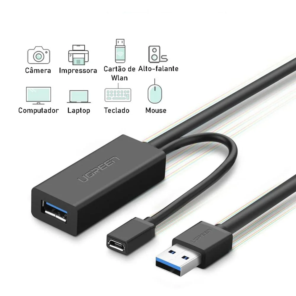 Imagem 4 de 5 do produto Ugreen Extensor Usb 3.0 Extensão Ativo Alimentado 5m