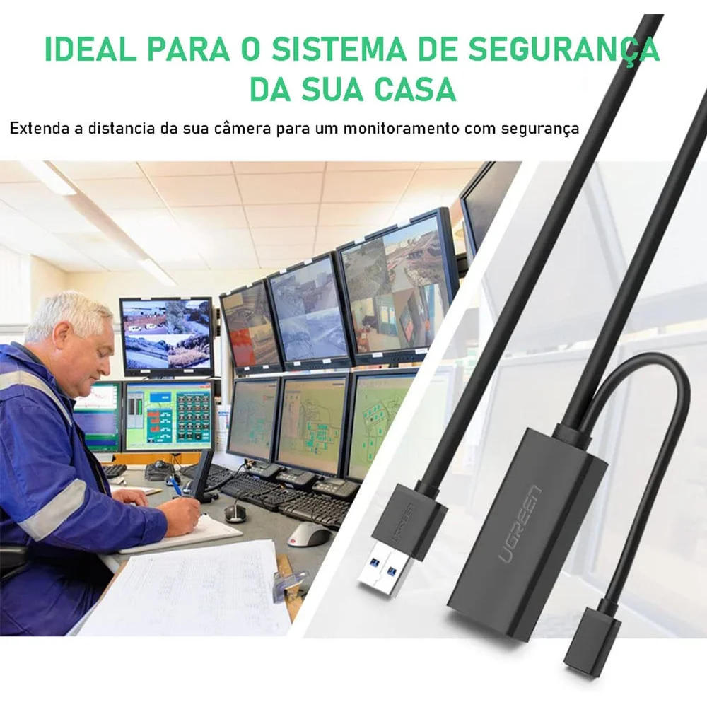 Imagem 5 de 5 do produto Extensor USB 3.0 Ugreen, Extensão Ativo Alimentado, 10m
