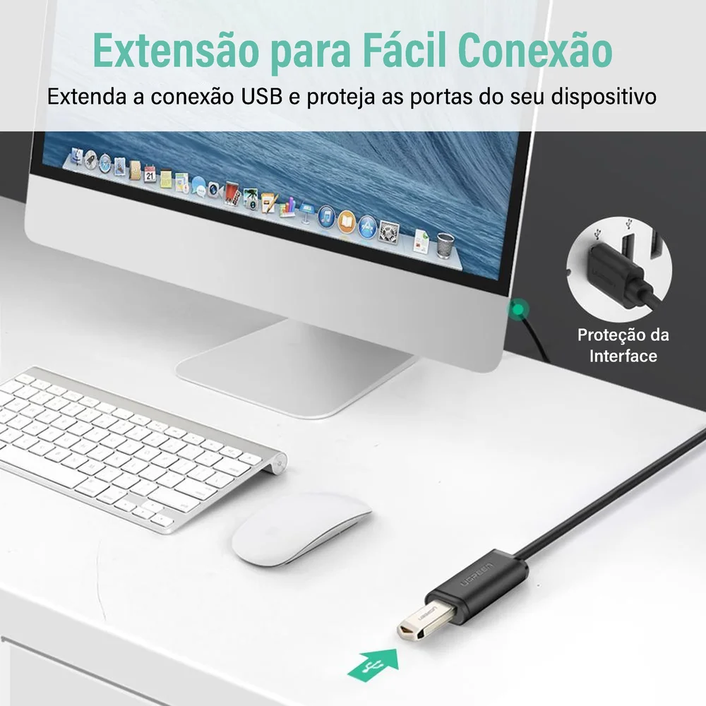 Imagem 2 de 5 do produto Ugreen Cabo Extensor Usb 2.0 Extensão Amplificado Ativo 5m