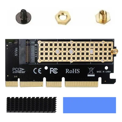 Adaptador Placa Conector Conversor P/ SSD M2 Nvme Pci-e Pci Express 4.0 + Dissipador Em Alumínio Cor: Preto