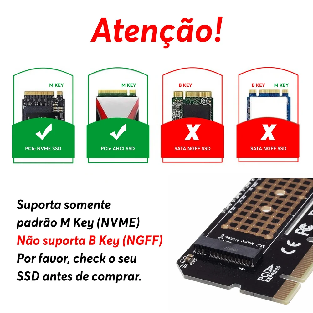 Adaptador Placa Conector Conversor P/ SSD M2 Nvme Pci-e Pci Express 4.0 + Dissipador Em Alumínio Cor: Dourado Adaptador Placa Conector Conversor P/ SSD M2 Nvme Pci-e Pci Express 4.0 + Dissipador Em Alumínio Cor: Dourado