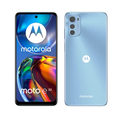 Smartphone Motorola Moto E32 4g 64gb 4gb Ram Câmera Tripla 16mp + 2mp + 2mp Frontal 8mp Azul