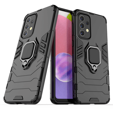 Capa Case Capinha Samsung A33 5g, 4em1 Anti Impacto Queda Militar Protetora Com Anel E Base Cor:preto