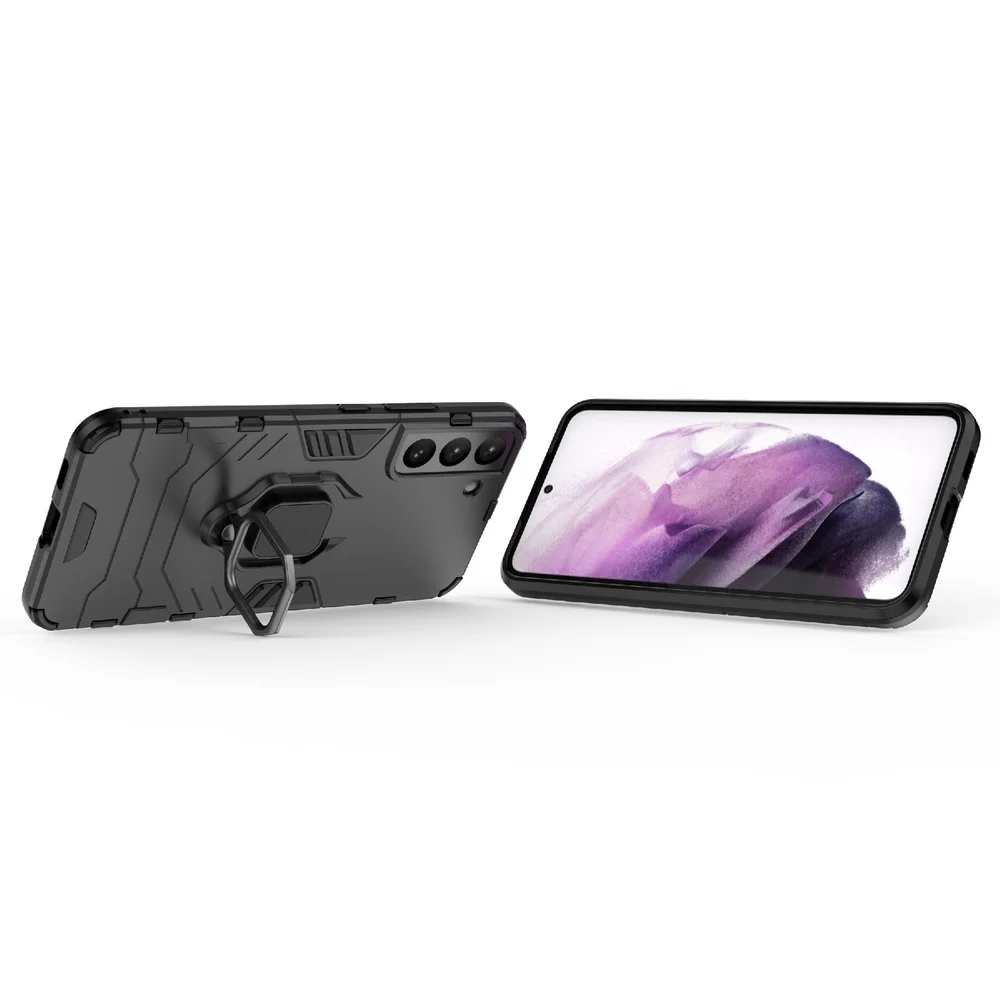 Imagem 2 de 5 do produto Capa Case Capinha Samsung S22 Plus - 4em1 Protetora Anti Impacto Queda Armor Militar Protetora Anel De Dedo E Base Cor:p.