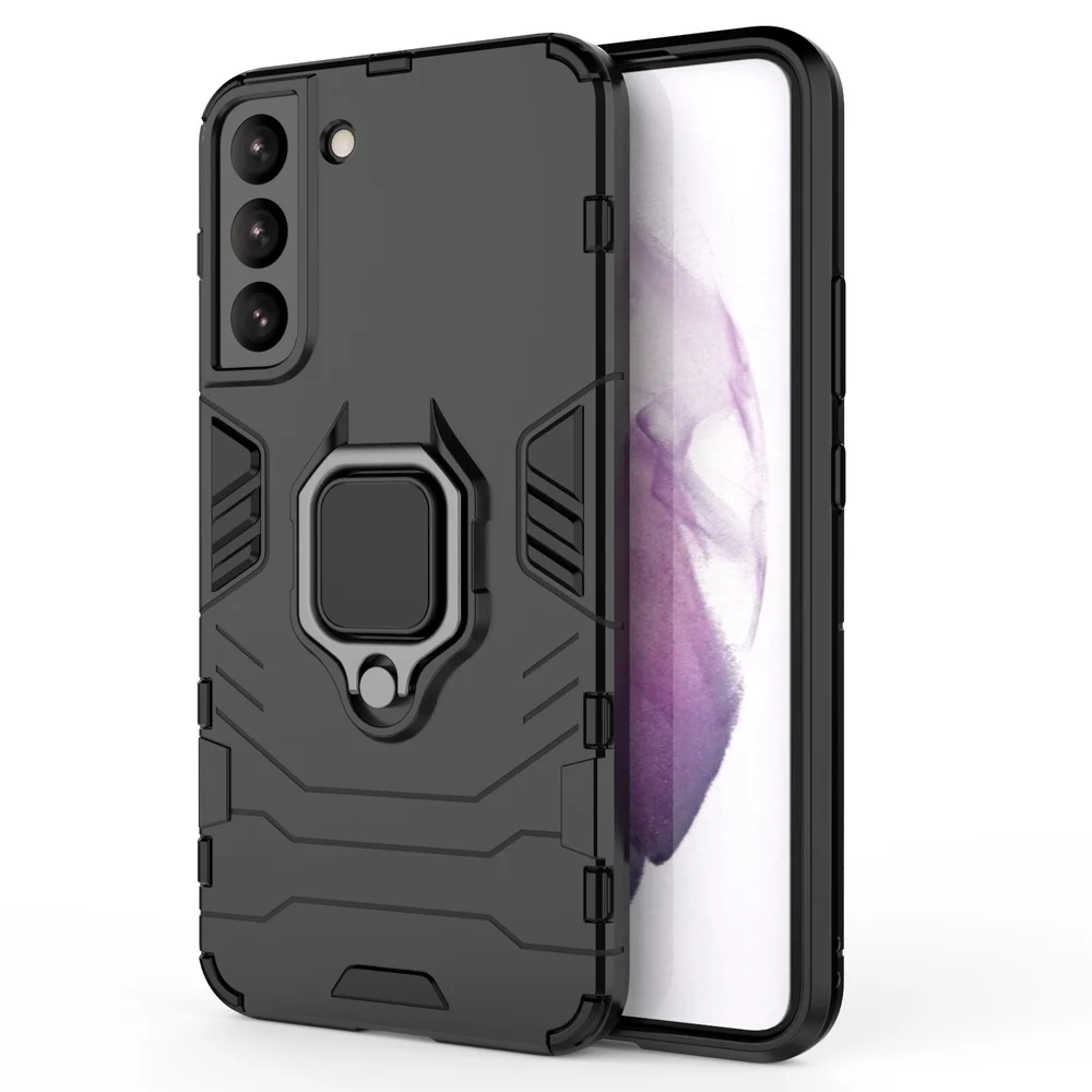 Imagem 3 de 5 do produto Capa Case Capinha Samsung S22 Plus - 4em1 Protetora Anti Impacto Queda Armor Militar Protetora Anel De Dedo E Base Cor:p.