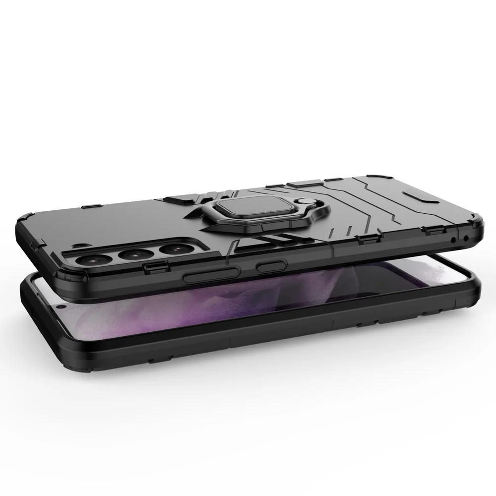 Imagem 5 de 5 do produto Capa Case Capinha Samsung S22 Plus - 4em1 Protetora Anti Impacto Queda Armor Militar Protetora Anel De Dedo E Base Cor:p.