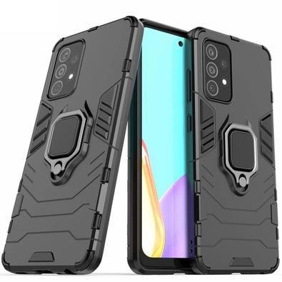 Capa Case Capinha Samsung A52s 5g - 4em1 Anti Impacto Queda Militar Protetora Com Anel E Base Cor:preto