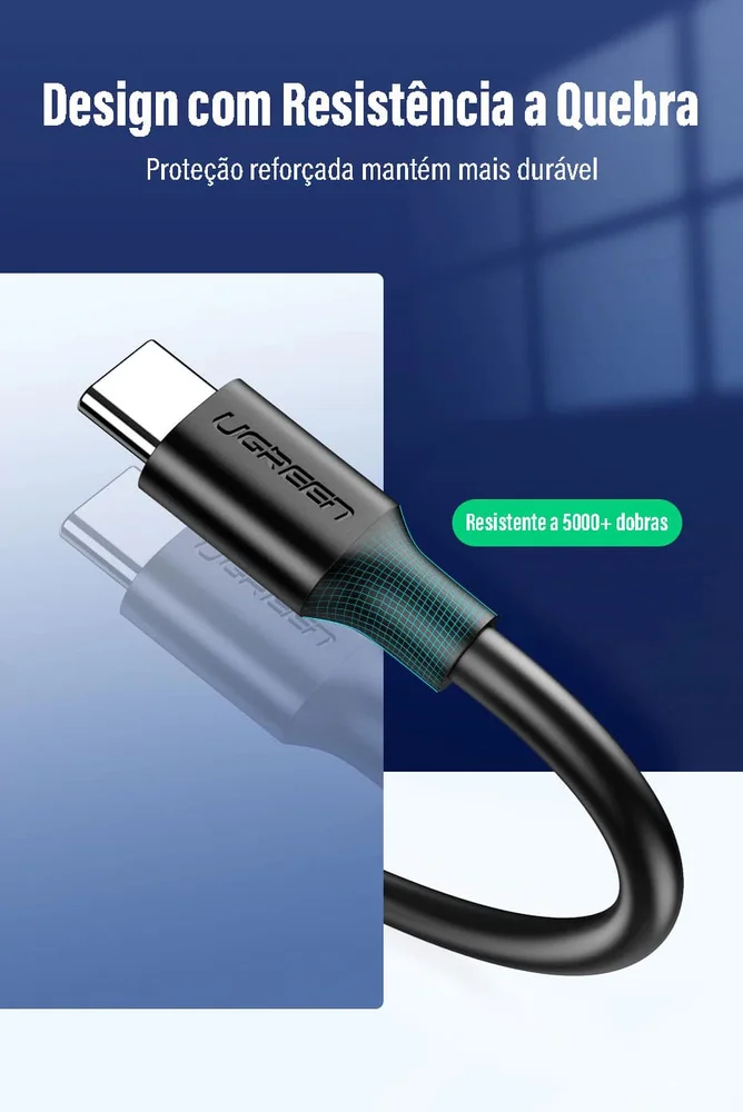 Imagem 5 de 5 do produto Ugreen Cabo Celular Tablet Usb C Macho 3.0 Usb A 5gbps 1.5m