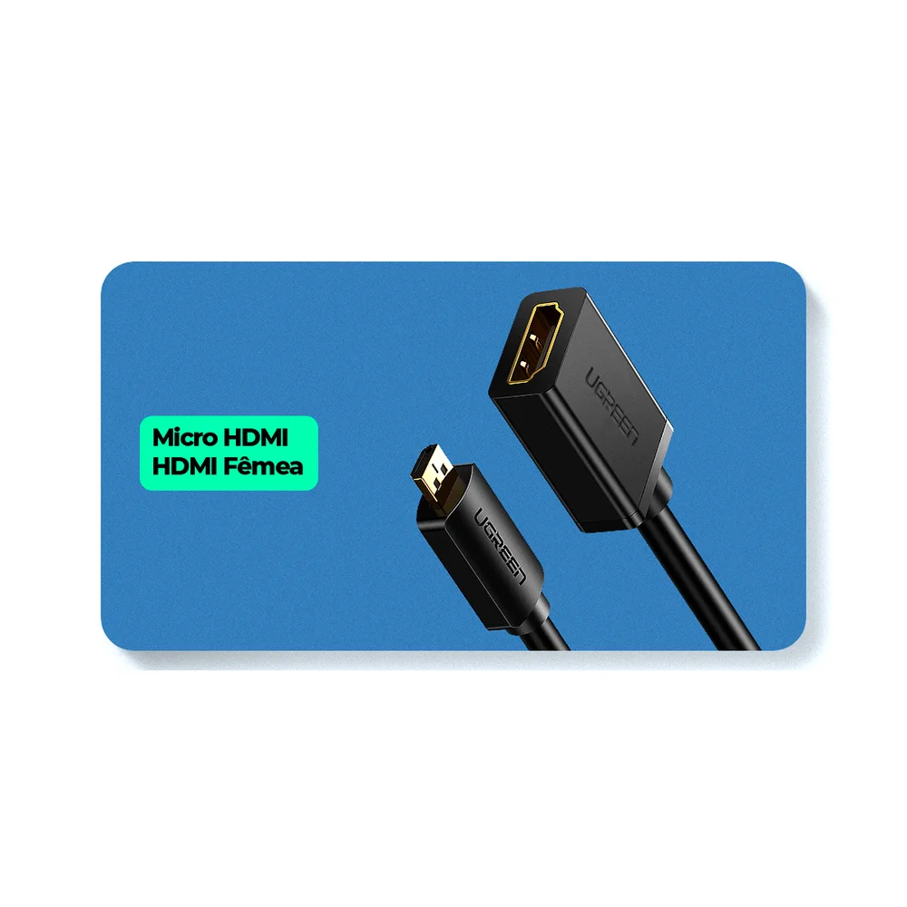 Imagem 4 de 5 do produto Adaptador Micro HDMI P/ HDMI Fêmea Ugreen Gopro Sony Note