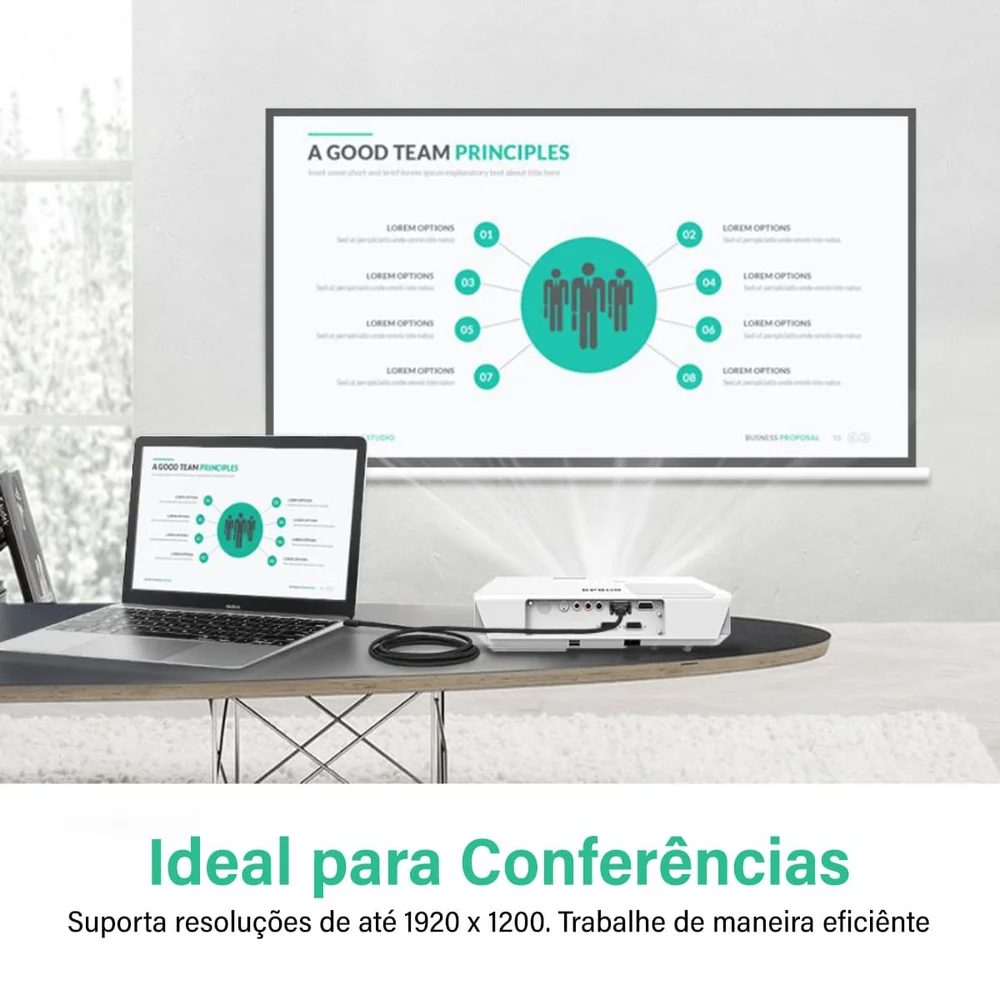 Imagem 4 de 5 do produto Cabo HDMI Macho DVI D Macho Ugreen 24+1 Blindado 2m