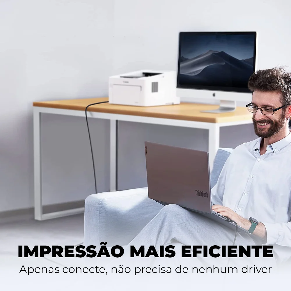 Imagem 3 de 4 do produto Ugreen Cabo Usb B 2.0 Impressora Universal Hp Epson 1m