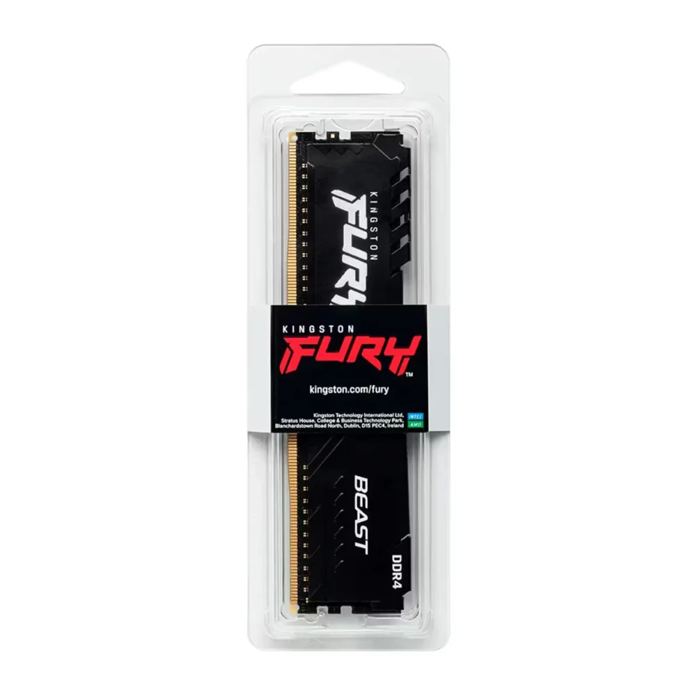 Imagem 2 de 5 do produto Memória Kingston Fury Beast Black, 32GB, 3200MHz, DDR4 - KF432C16BB/32