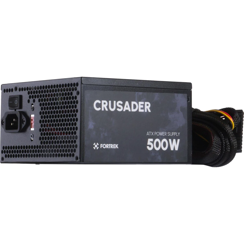 Imagem 3 de 5 do produto Fonte Atx Fortrek Crusader, 500w, Bivolt Manual, Cooler 120mm, Preto