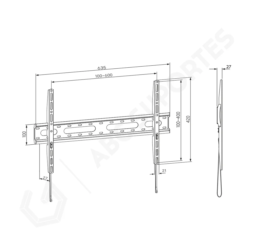 Imagem 4 de 5 do produto Suporte Tv Fixo Elg Fix600, 32 À 86 Polegadas, Preto
