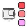 Kit Mergulho GoPro Hero 12 /  11 / 10 / 9 Black - Caixa Estanque + Filtros - Telesin