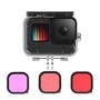 Kit Mergulho GoPro Hero 12 /  11 / 10 / 9 Black - Caixa Estanque + Filtros - Telesin