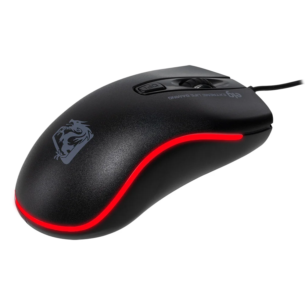 Imagem 1 de 5 do produto Mouse Gamer Dragon War, 2400 Dpi, LED 7 Cores, 4 Botões, Cabo Nylon 1,5 Metros, Usb, Preto, Mgdw, Elg