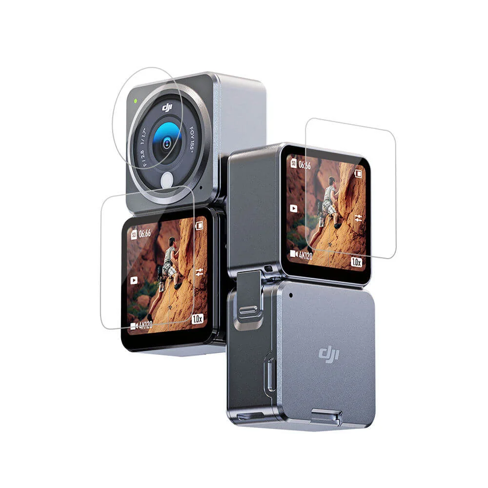 Imagem 3 de 5 do produto Película Vidro Temperado Para Dji Action 2 (dual-screen Combo) - Telesin