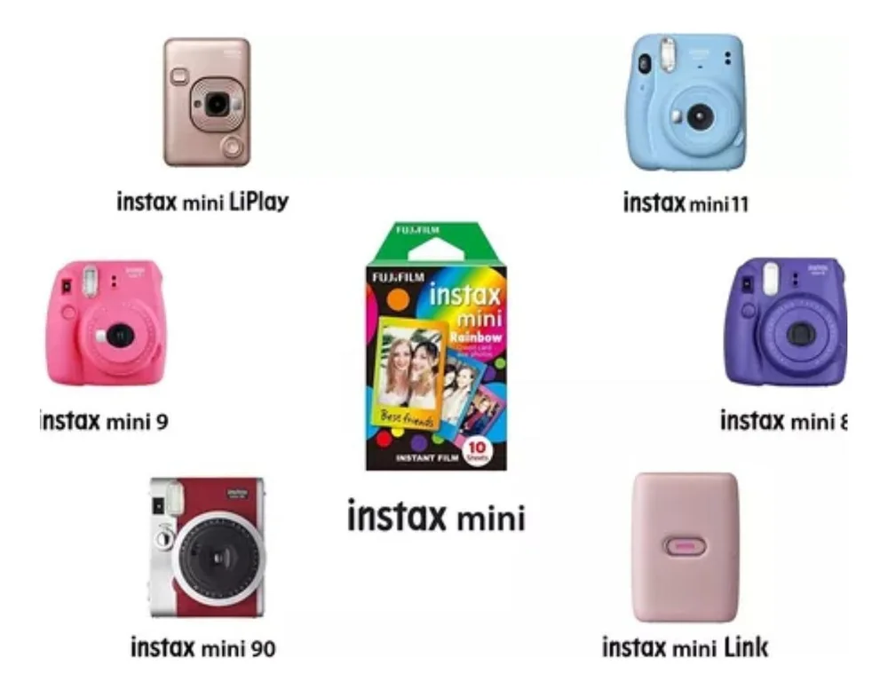 Filme Instax Mini Rainbow - 10 Fotos Filme Instax Mini Rainbow - 10 Fotos
