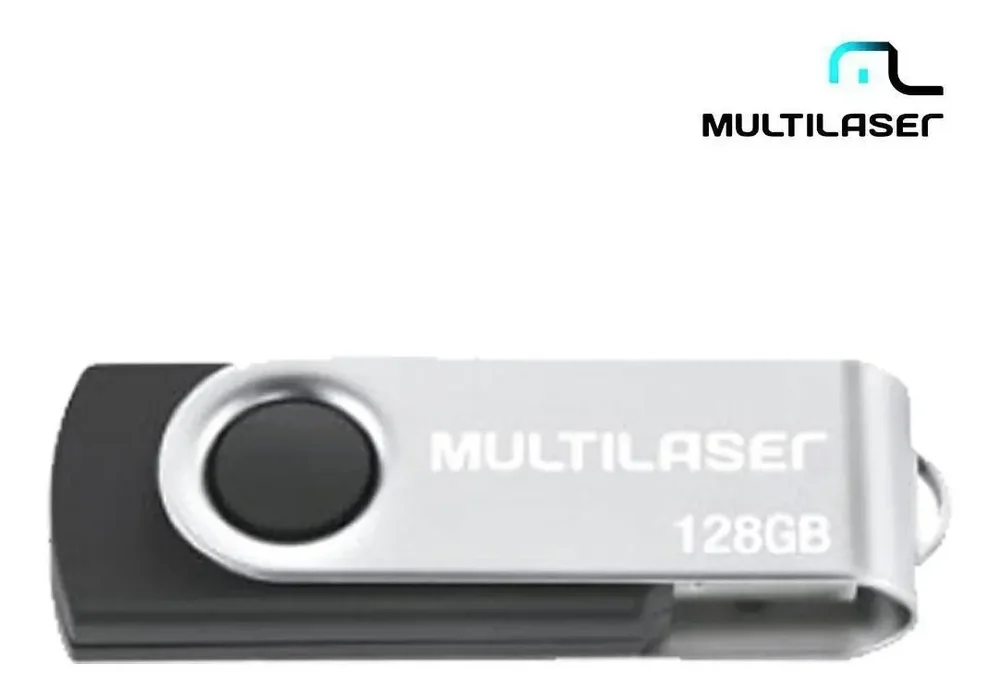 Imagem 2 de 5 do produto PENDRIVE TWIST PRETO 128GB - PD591