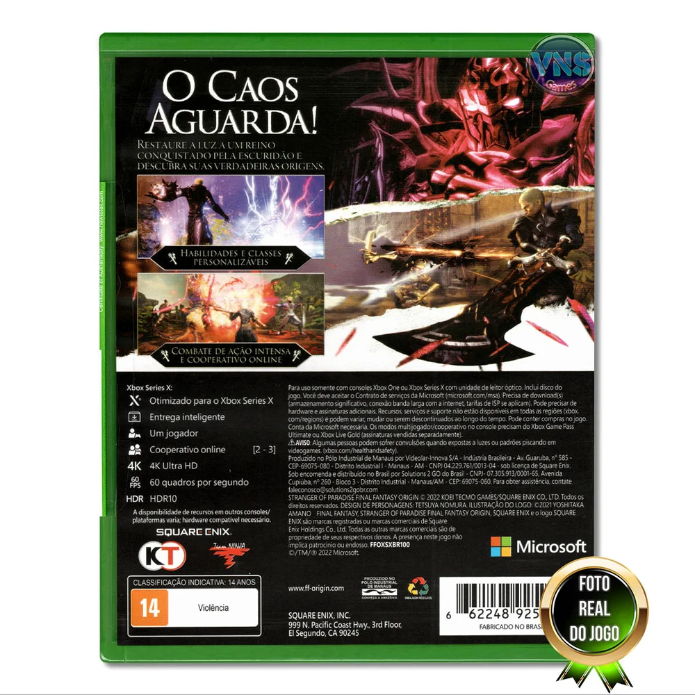 Jogo Stranger Of Paradise Final Fantasy Origin, Xbox
