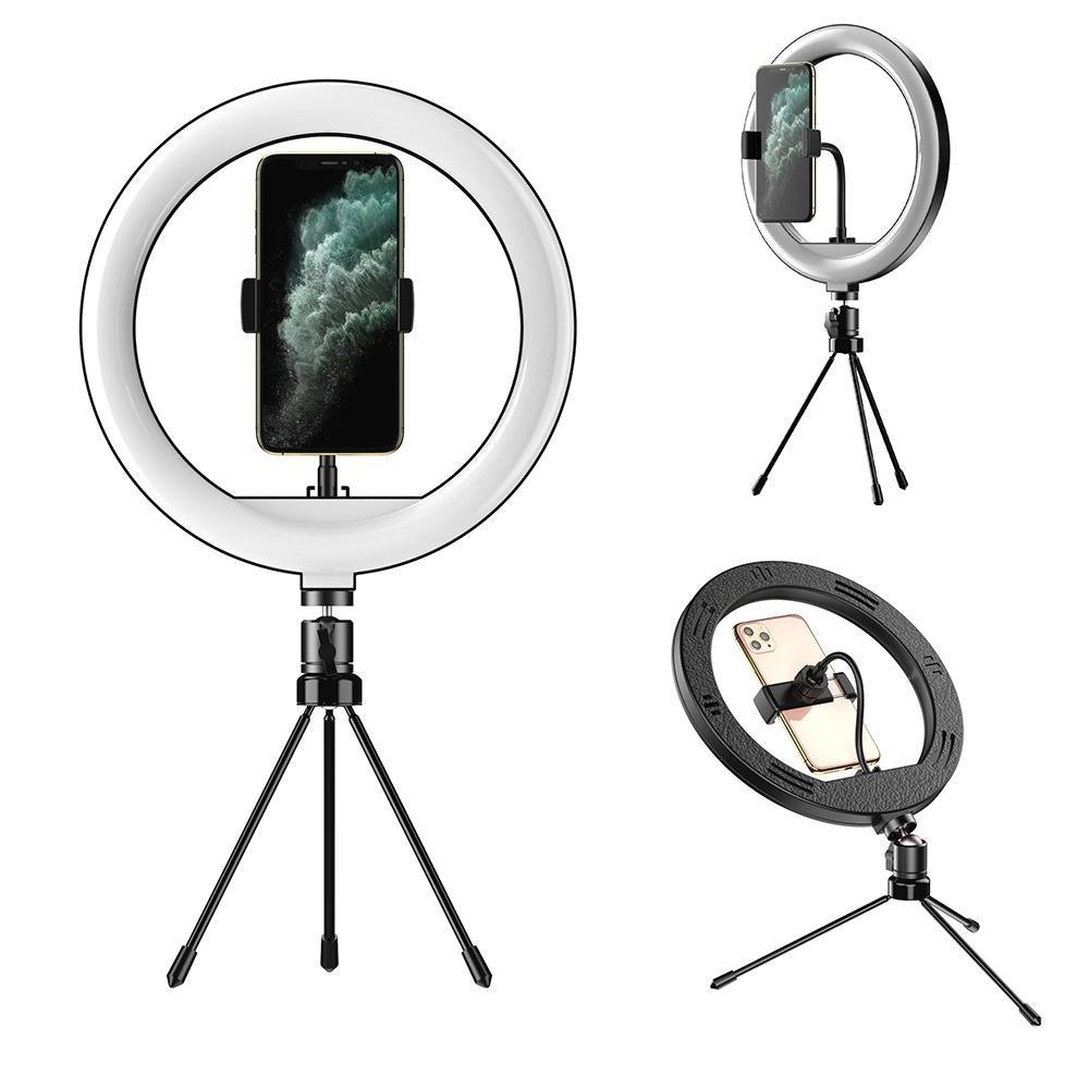 Imagem 4 de 5 do produto Iluminador Circular De Led Ring Light 26cm Com Tripé - Apexel