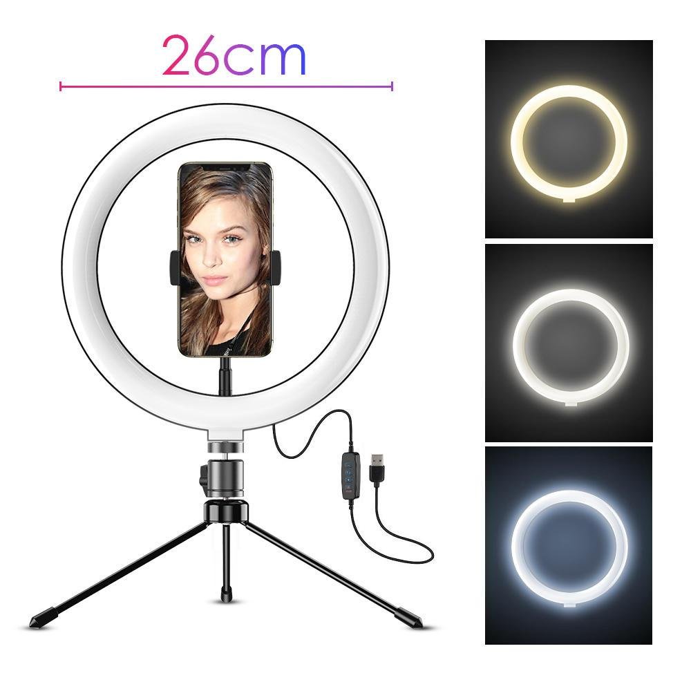 Imagem 5 de 5 do produto Iluminador Circular De Led Ring Light 26cm Com Tripé - Apexel