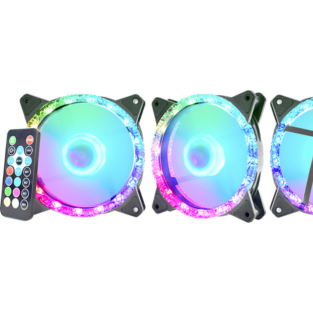 Kit Cooler FAN com 3 Unidades KMEX Star, 120x120mm, ARGB