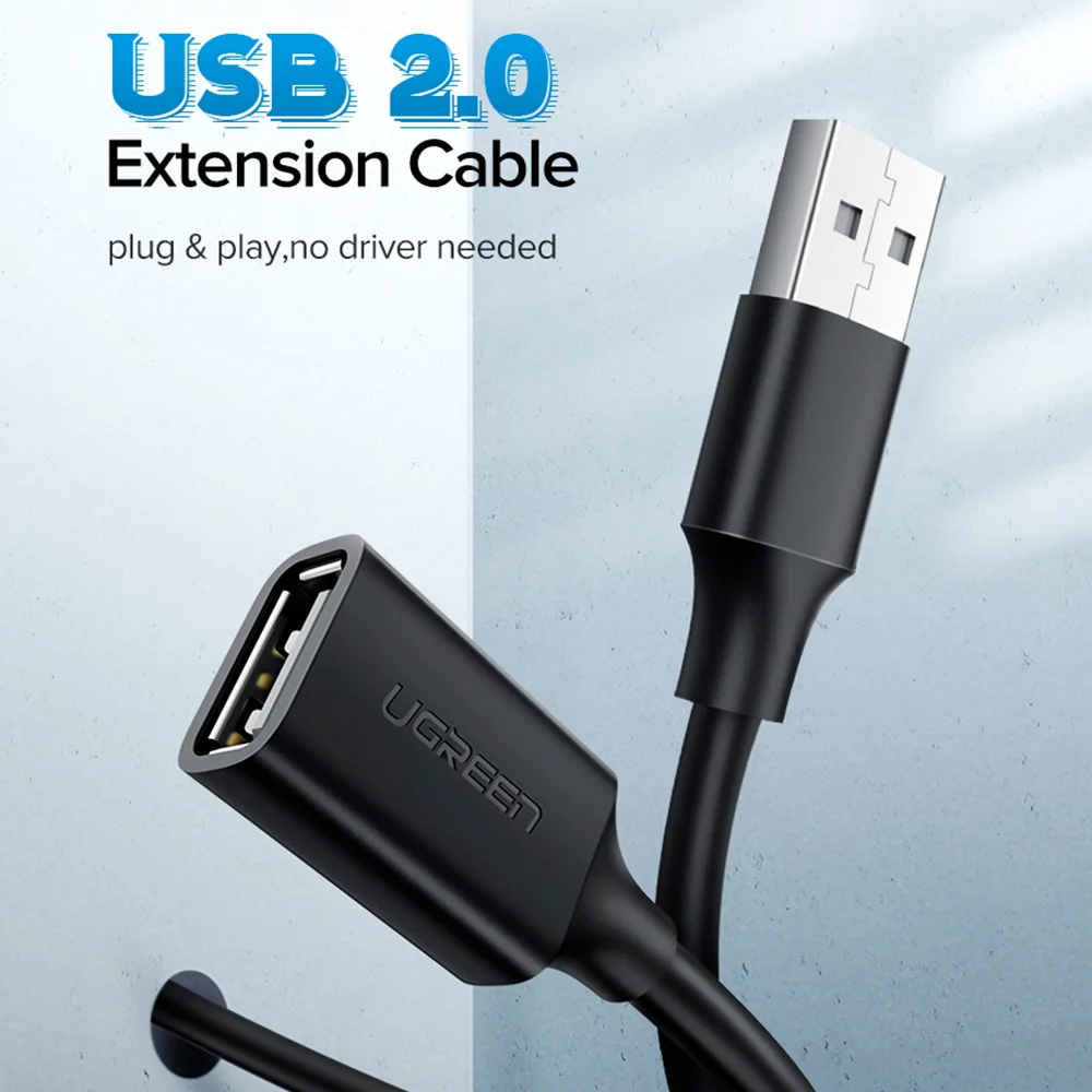 Imagem 3 de 5 do produto Cabo Extensor USB A 2.0 Ugreen 480mbps Extensão Premium 3m