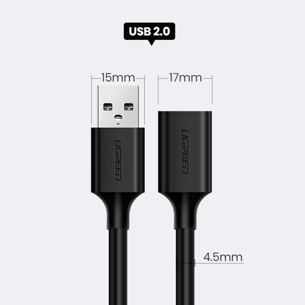 Imagem 3 de 4 do produto Ugreen Cabo Extensor Usb A 2.0 480mbps Extensão Premium 1.5m