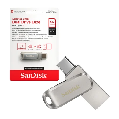 Pen Drive 512GB Sandisk Sdddc4-512g-g46 USB 3.0 Otg Ultra Dual Drive Tipo C