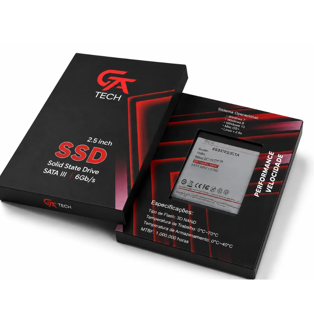 Imagem 3 de 5 do produto SSD 240GB 2.5 Sata 3 560mb/s Leit - 520mb/s Grav SSD240GB2,5 Gta Tech